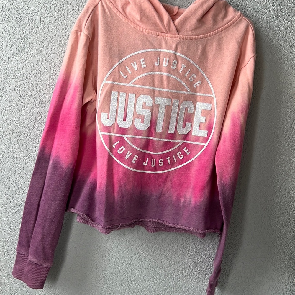 Justice sweater hoodie size 8